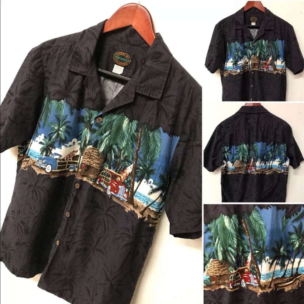 Hawaiian Reserve Collection Classic Car Surf Shirt